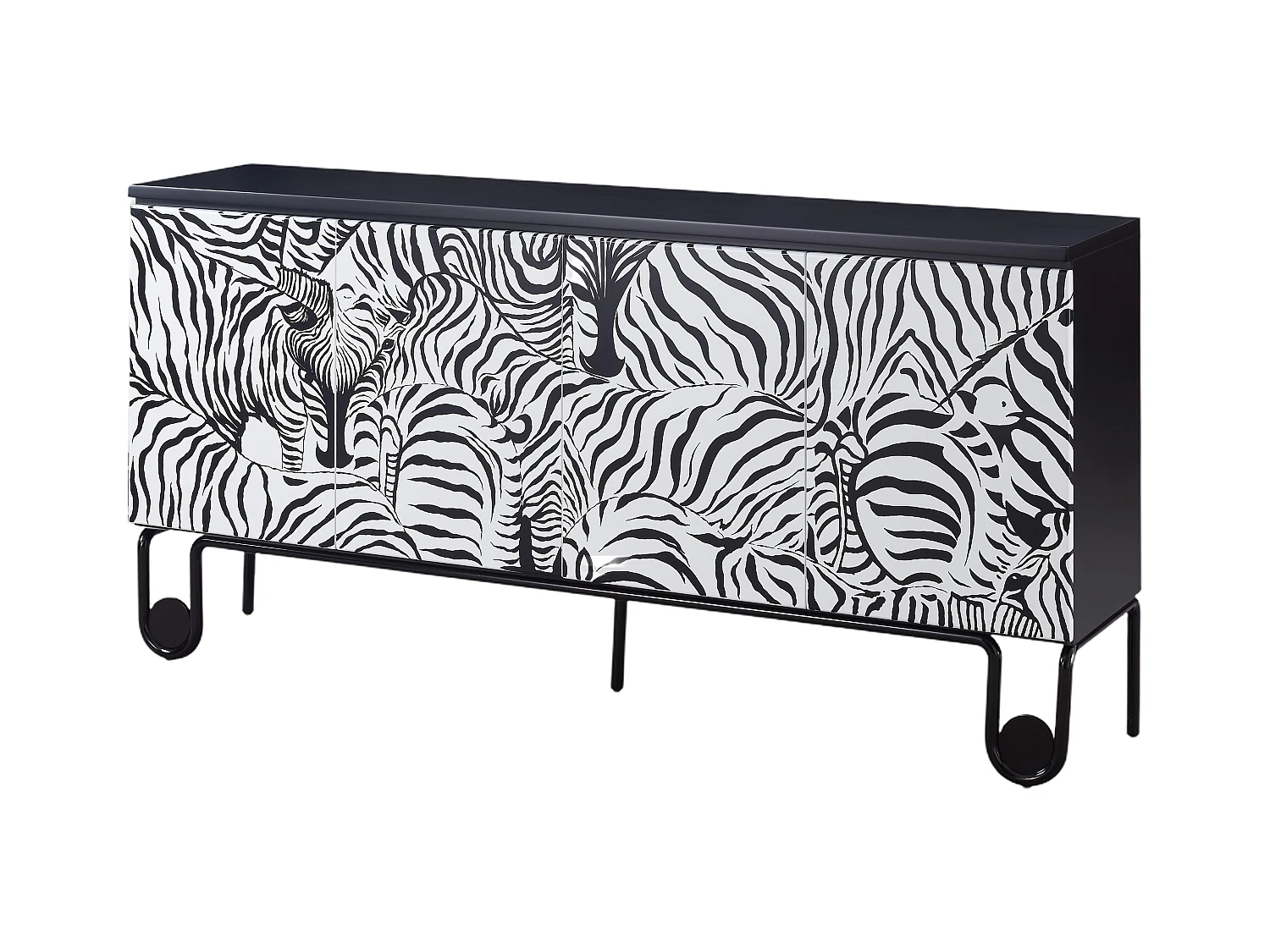 Dressoir STILIG SB183 4D 183x40x90 Zwart