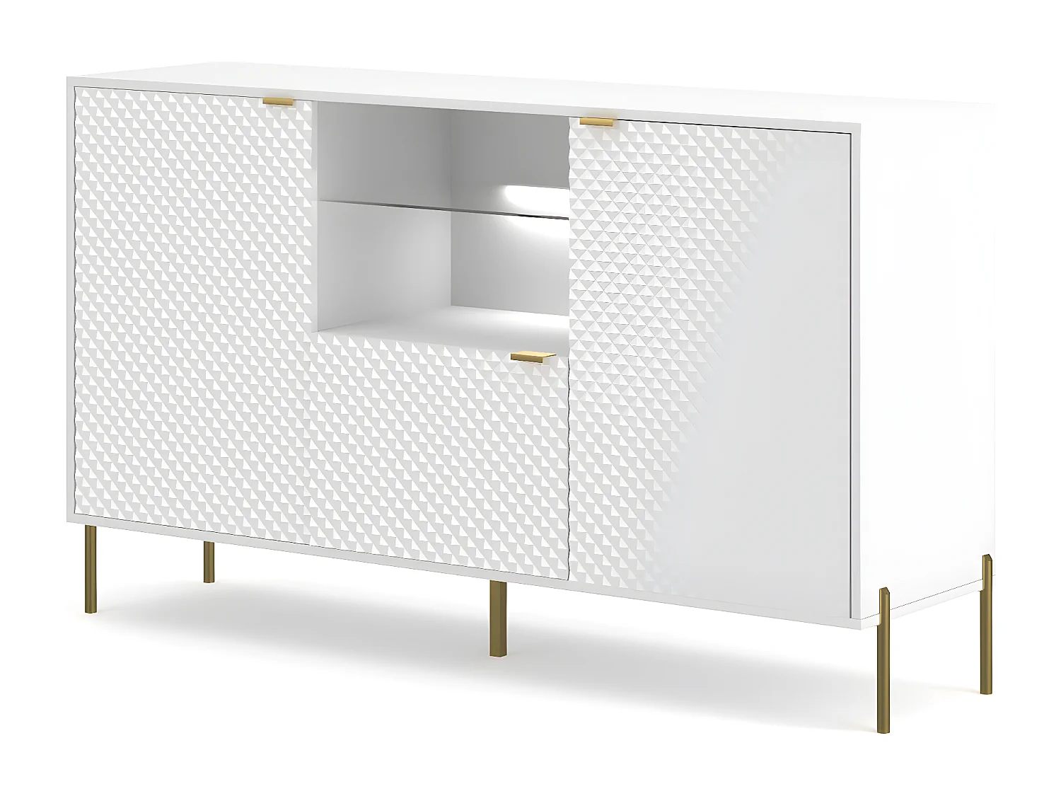 Sideboard DIAMO SB156 3D 156x42x91 Weiß