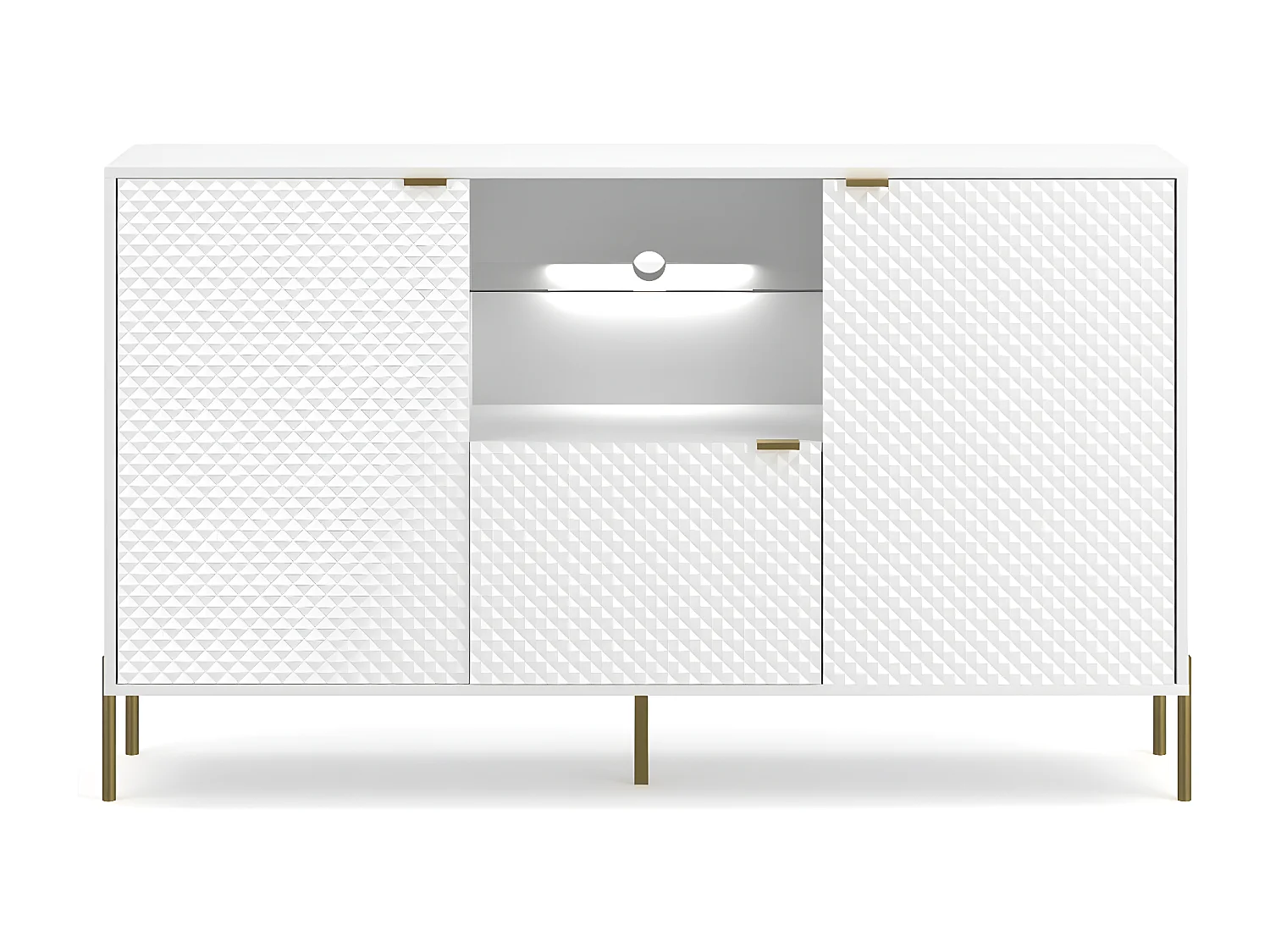 Sideboard DIAMO SB156 3D 156x42x91 Weiß
