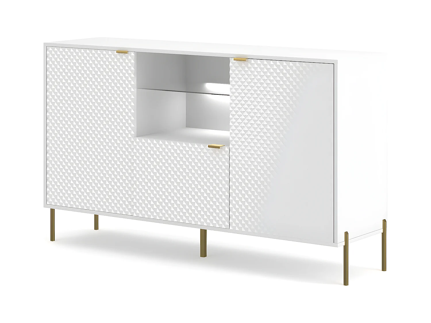 Buffet DIAMO SB156 3D 156x42x91 Blanc