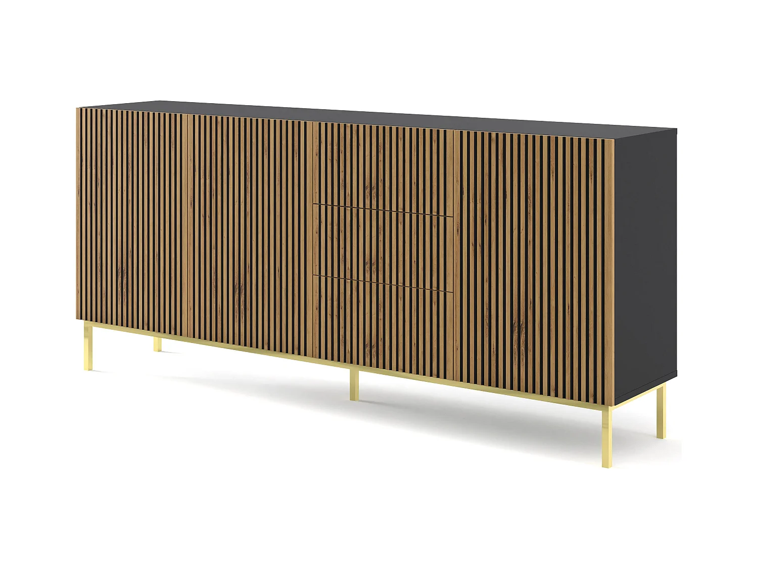 Buffet RAVENNA F SB200 3D3D 200x42x87 Noir