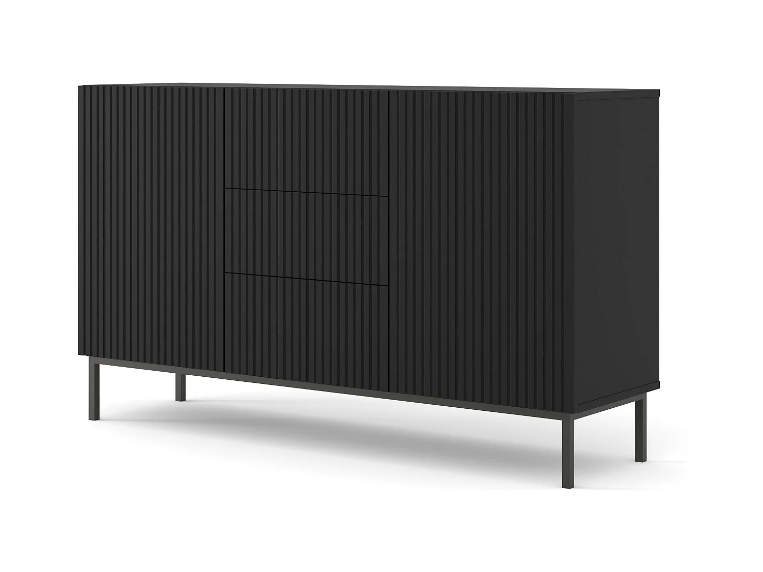 Credenza RAVENNA B SB150 2D3D 150x42x87 Nero