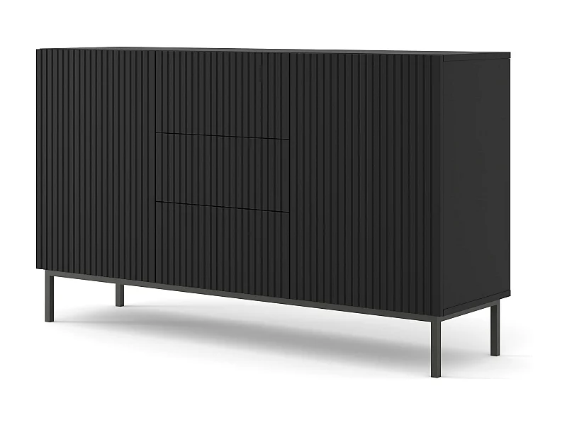 Sideboard RAVENNA B SB150 2D3D 150x42x87 Schwarz
