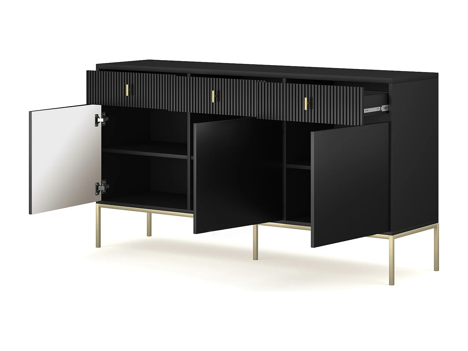 Aparador MAGGIORE SB154 3D3D 154x39x83 Preto