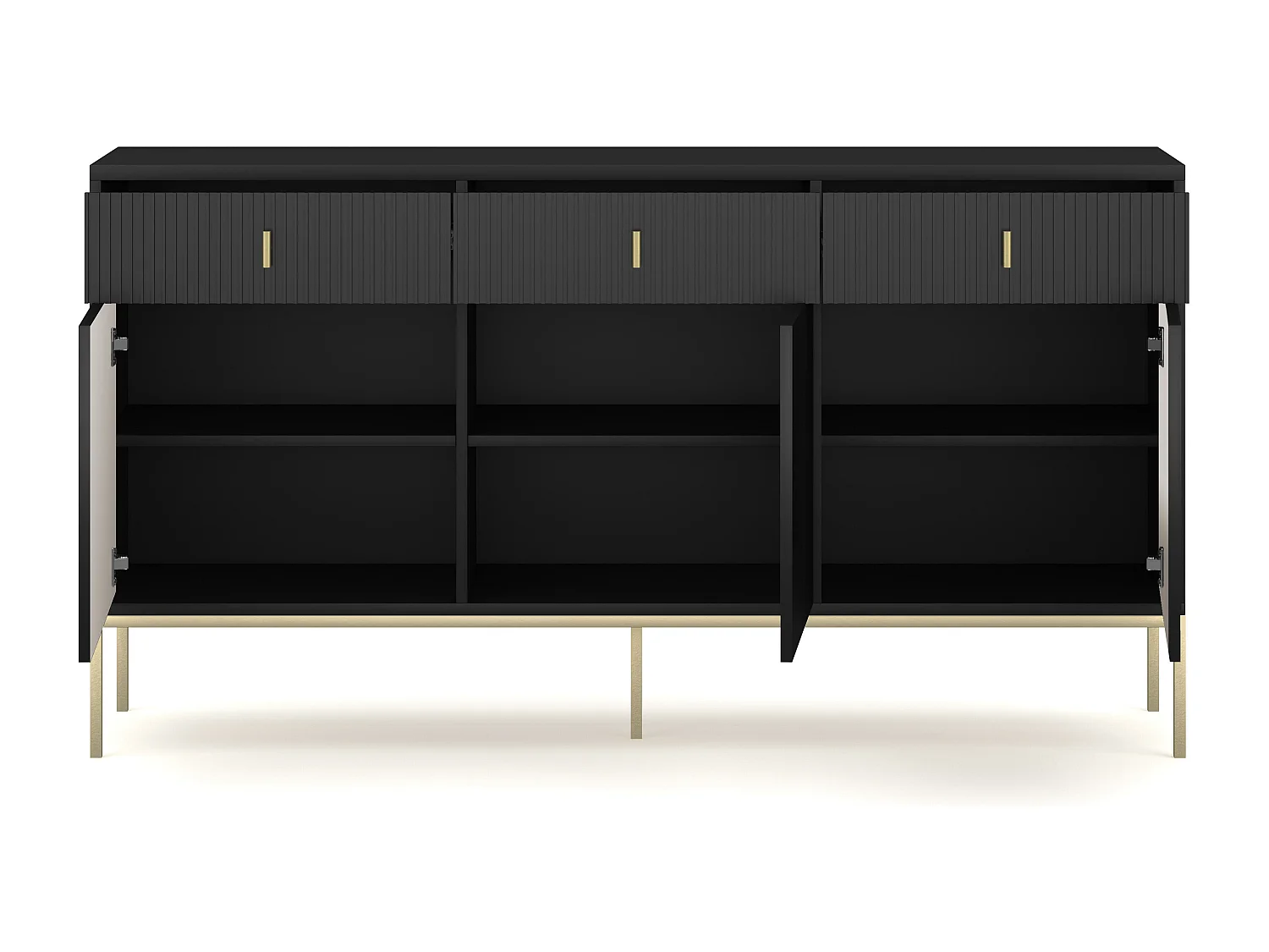 Aparador MAGGIORE SB154 3D3D 154x39x83 Preto