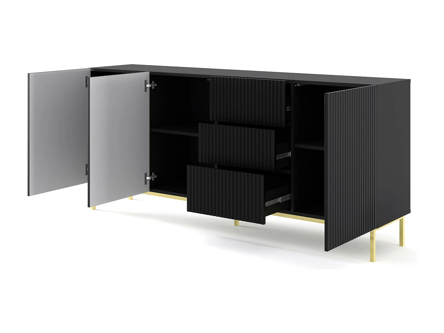 Buffet RAVENNA B SB200 3D3D 200x42x89 Noir