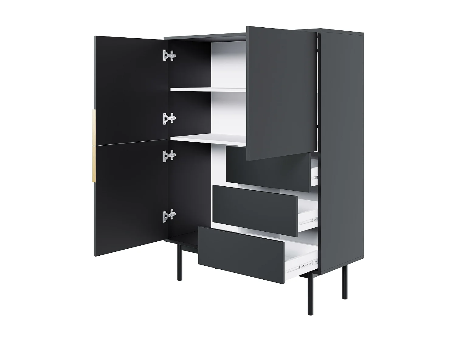Buffet VIVA SB104 3D3D 104x39x140 Noir