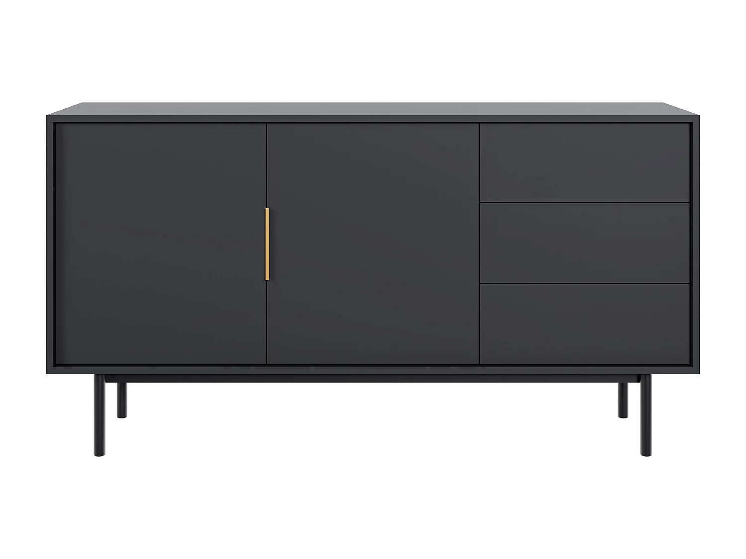 Aparador VIVA SB154 2D3D 154x39x82 Negro