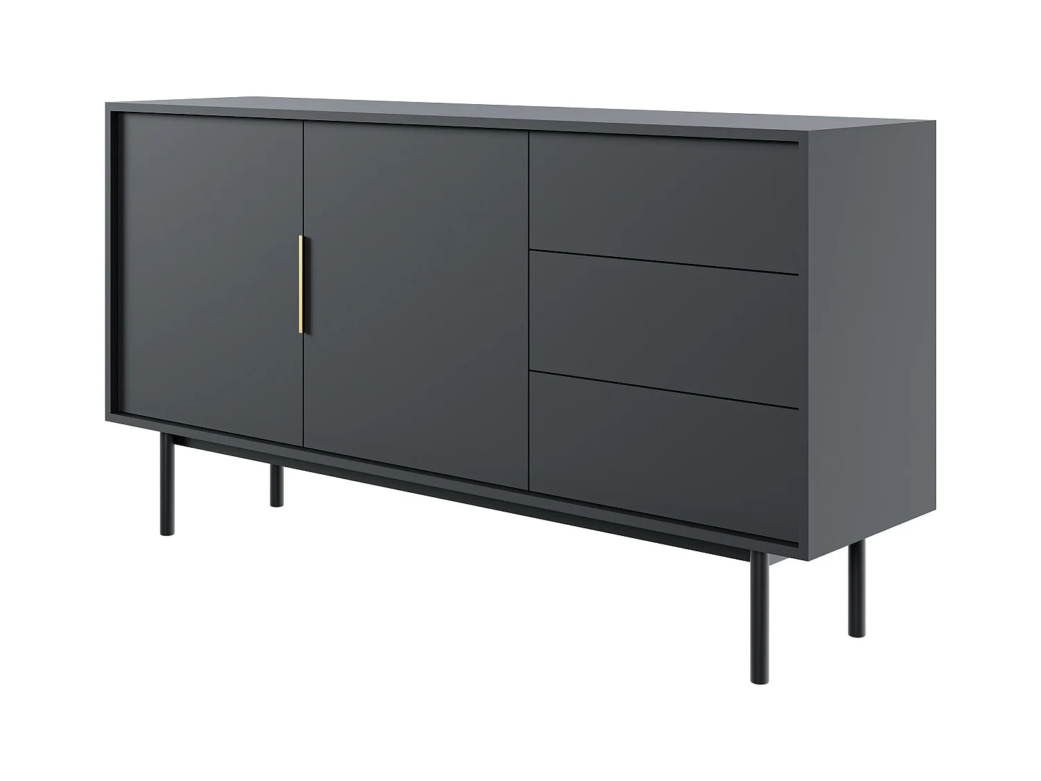 Buffet VIVA SB154 2D3D 154x39x82 Noir