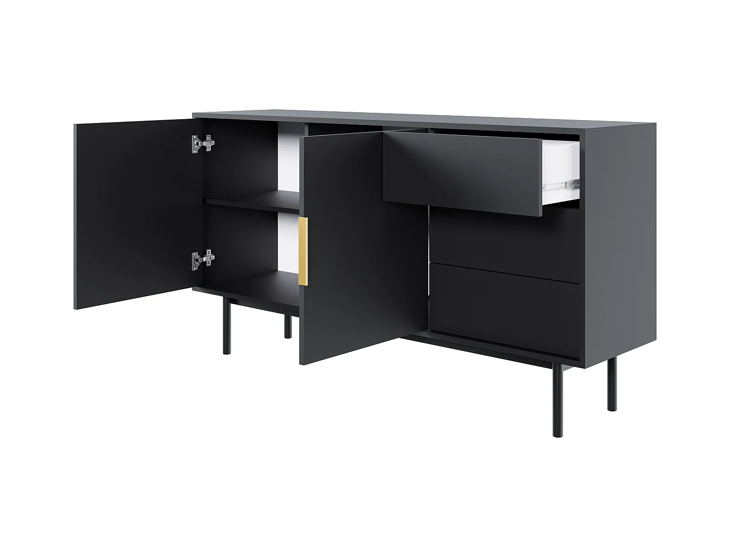Buffet VIVA SB154 2D3D 154x39x82 Noir