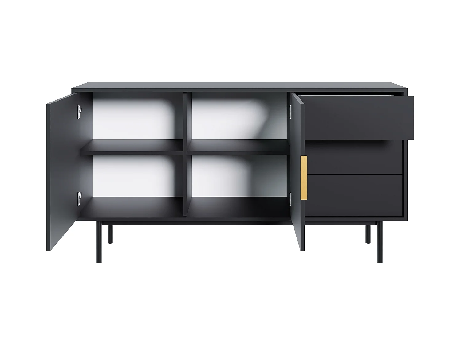 Buffet VIVA SB154 2D3D 154x39x82 Noir