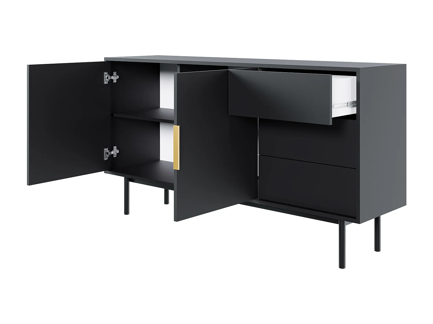 Buffet VIVA SB154 2D3D 154x39x82 Noir