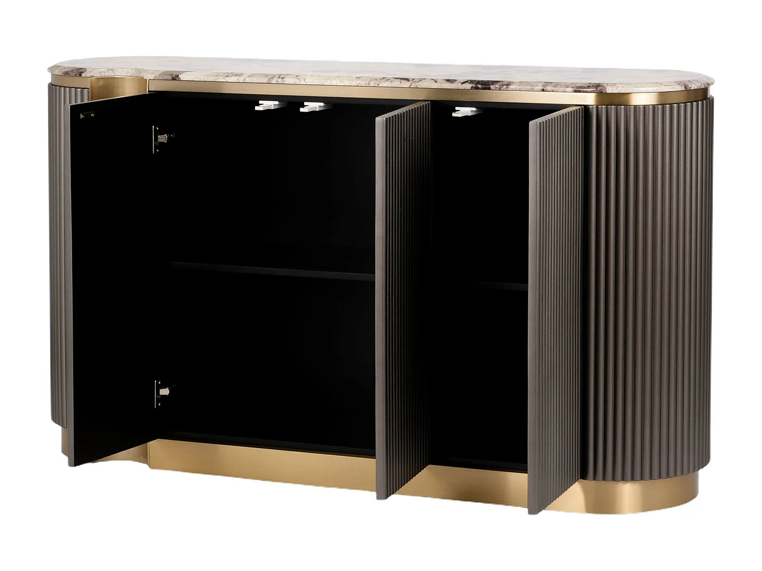 Aparador STILIG SB158 3D 158x40x88 Cinzaescuro