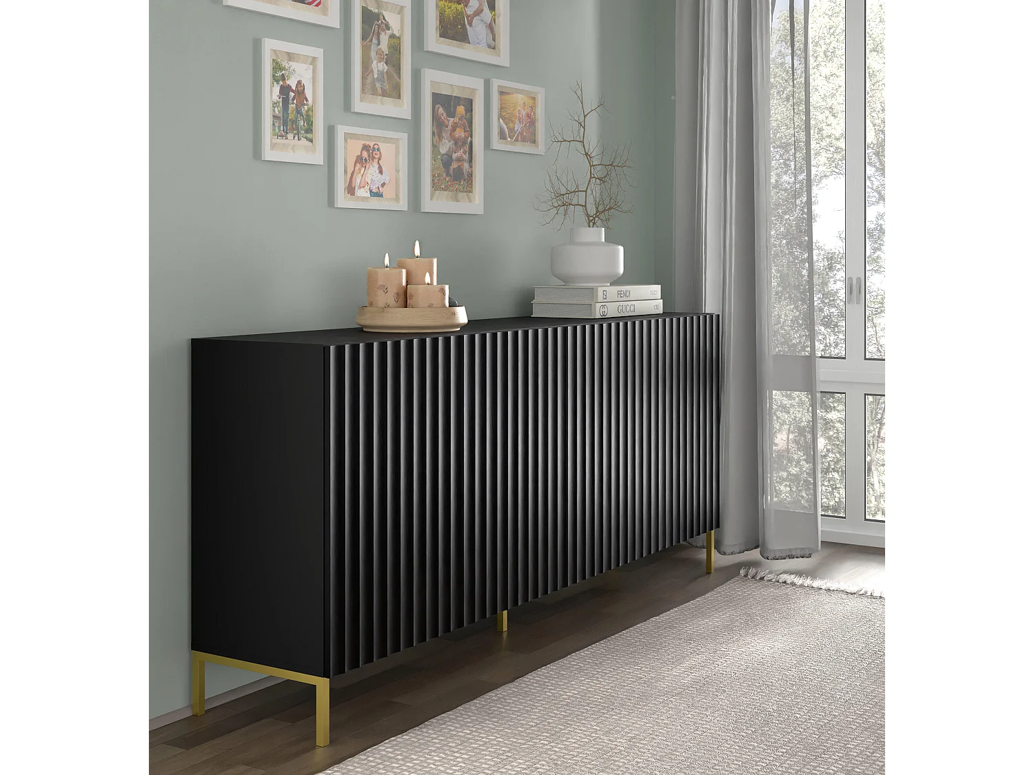 Buffet WAVE SB200 4D 200x42x87 Noir