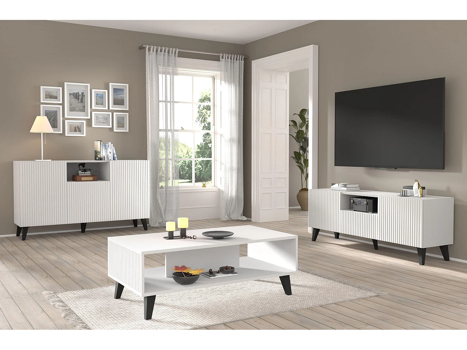 Dressoir RAVENNA PB SB150 3D 150x42x87 Wit