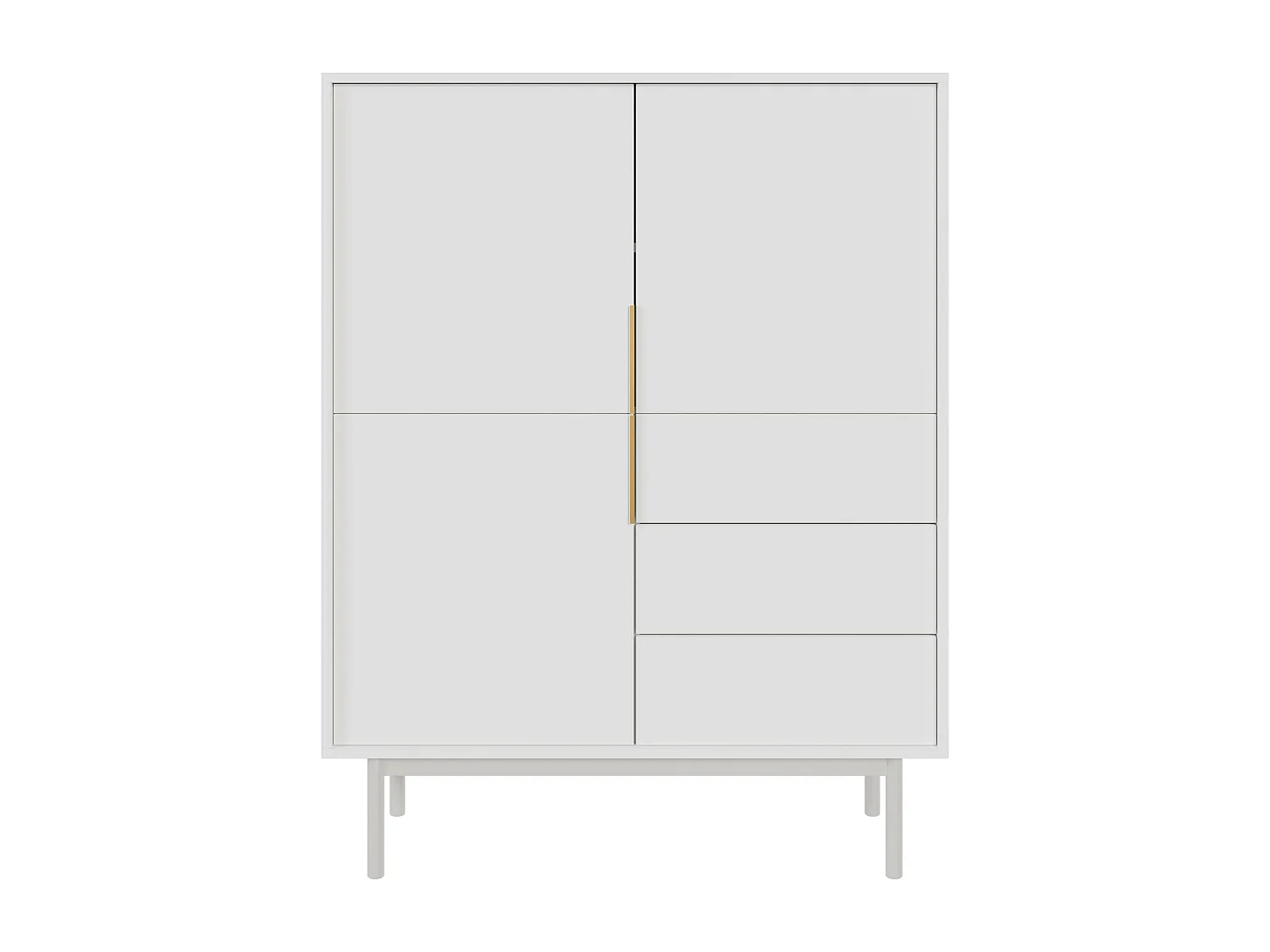 Aparador VIVA SB104 3D3D 104x39x140 Branco