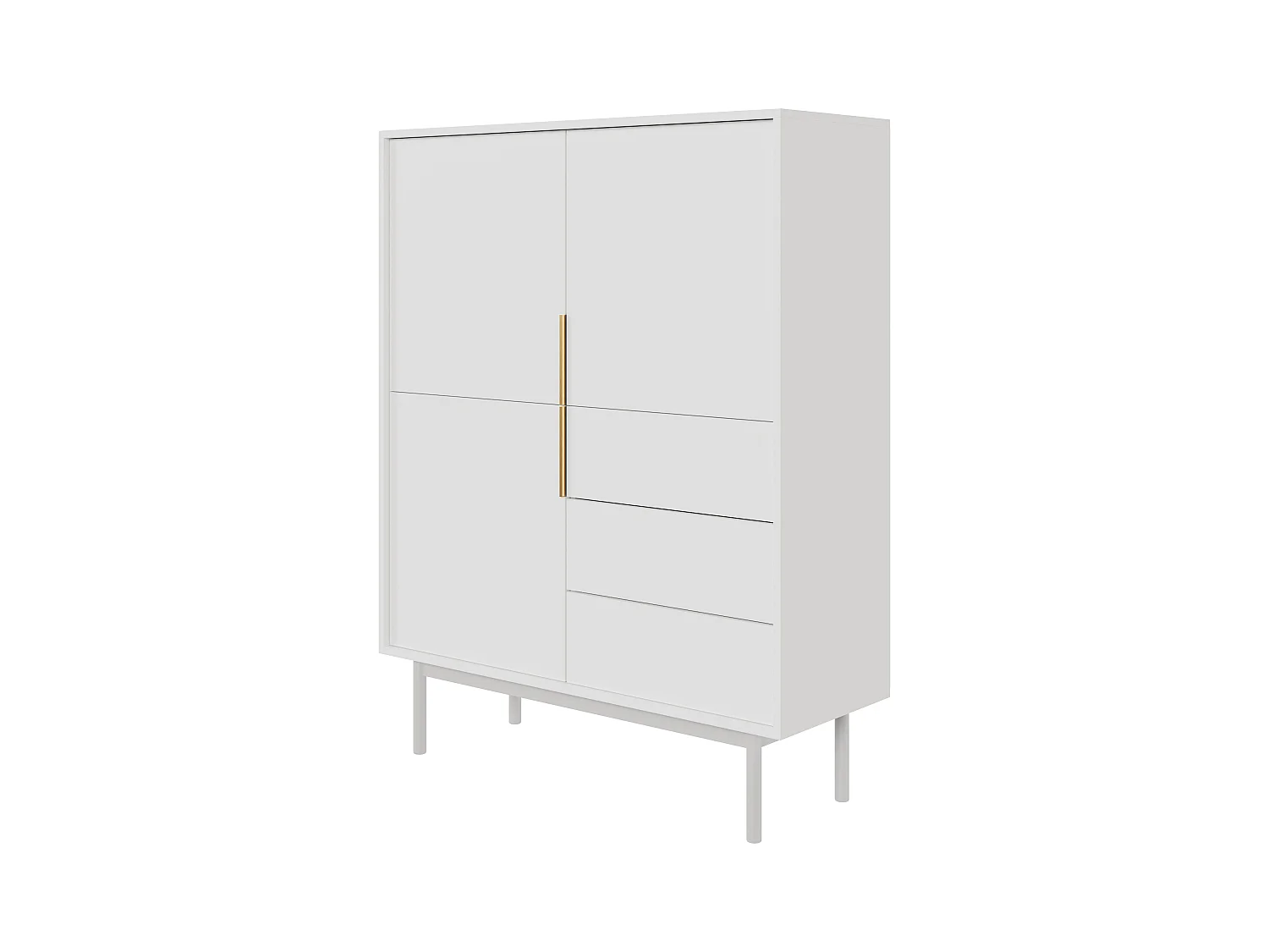 Credenza VIVA SB104 3D3D 104x39x140 Bianco