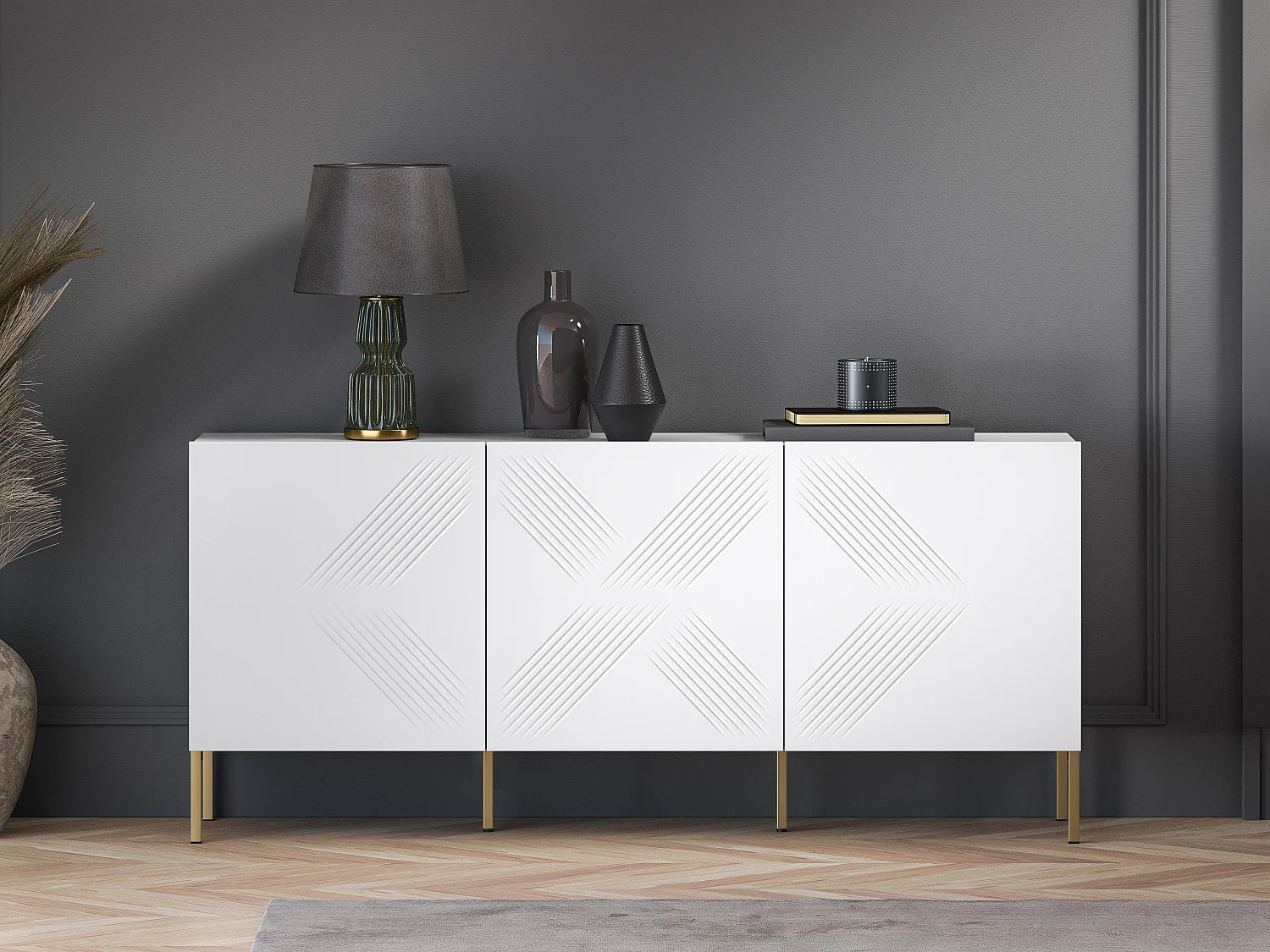 Buffet CLEARING SB170 3D 170x37x77 Blanc