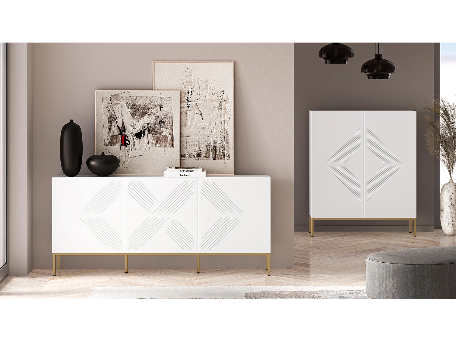 Buffet CLEARING SB170 3D 170x37x77 Blanc