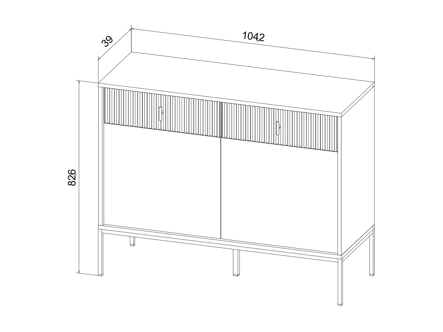 Credenza MAGGIORE SB104 2D2D 104x39x83 Beige