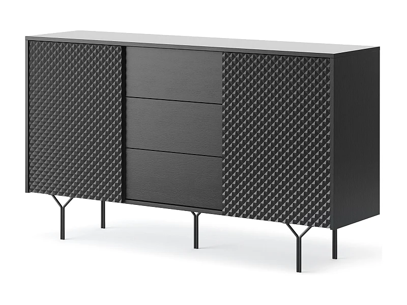 Credenza RAVEN SB144 2D3D 144x38x83 Nero