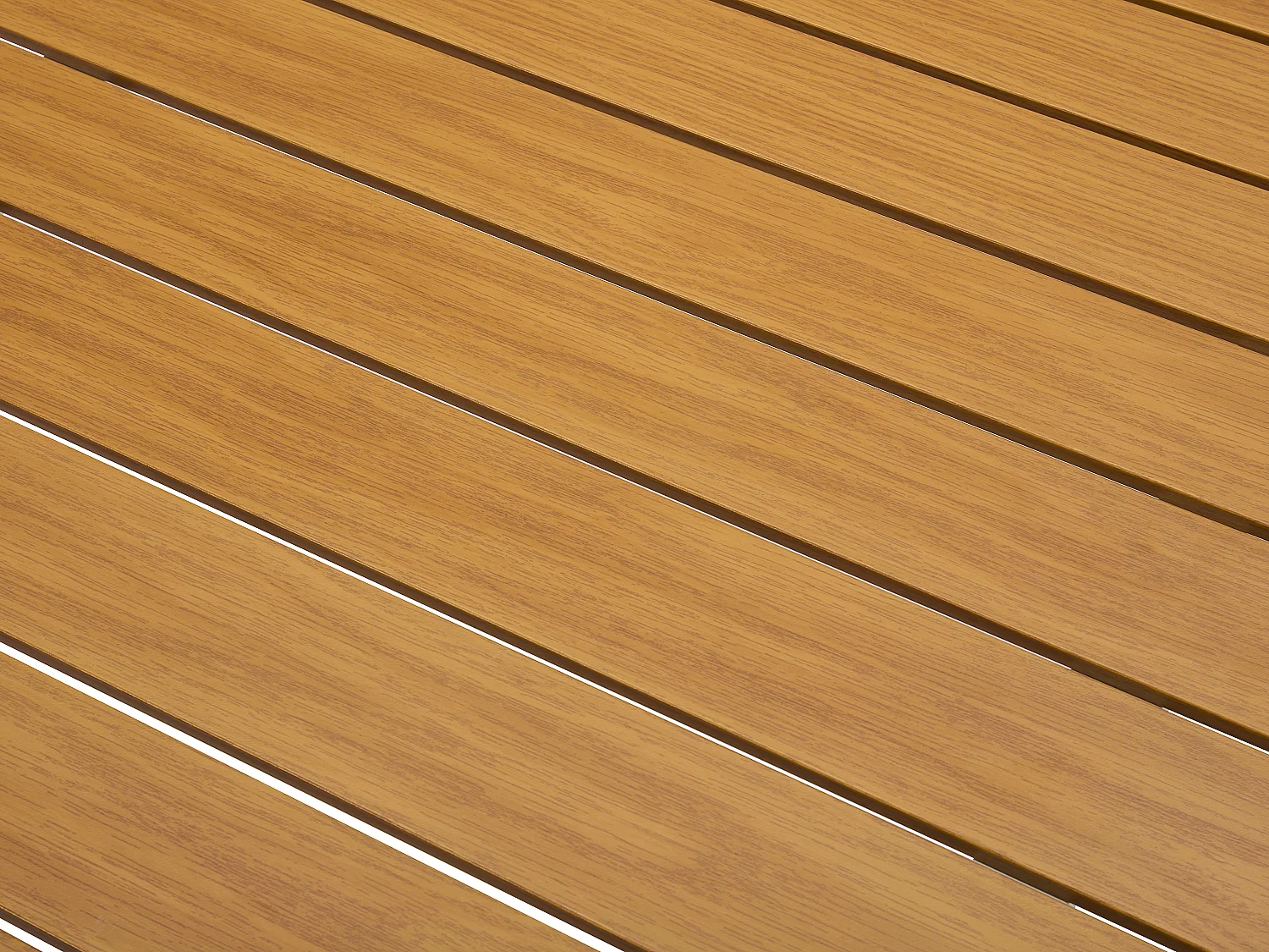 Mesa de comedor de jardín cuadrada de aluminio L.140 cm - Natural claro y blanco - MACILA de MYLIA