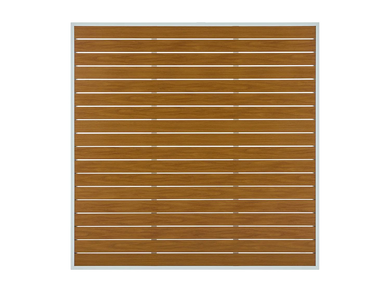 Mesa de comedor de jardín cuadrada de aluminio L.140 cm - Natural claro y blanco - MACILA de MYLIA