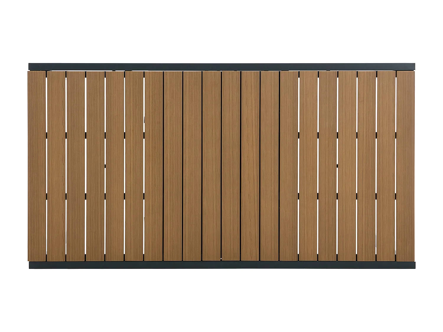 Garten-Esstisch ausziehbar - Aluminium & Polywood - 170/230 cm - Holzfarben hell & Anthrazit - MACILA von MYLIA