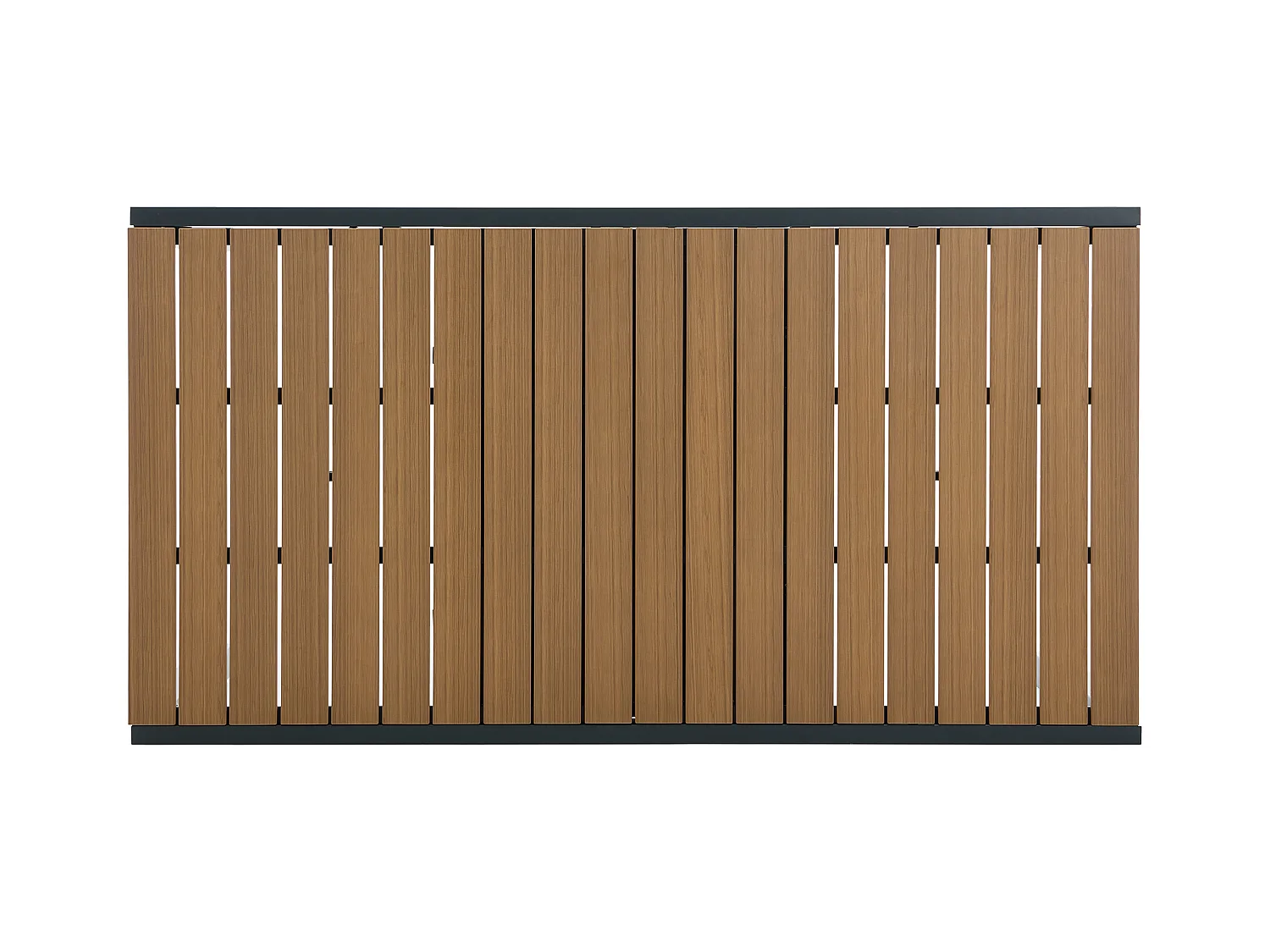 Verlengbare tuineettafel van aluminium en polywood L170/230 cm - Licht naturel en antraciet - MACILA van MYLIA