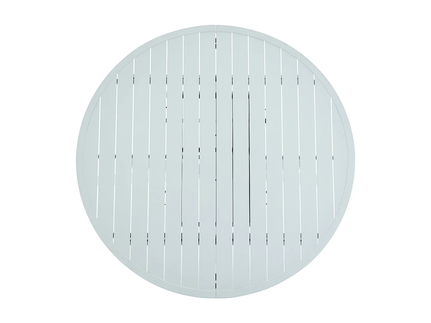 Mesa de jardín redonda extensible de aluminio L.150/200 cm - Blanco - YOHA de MYLIA