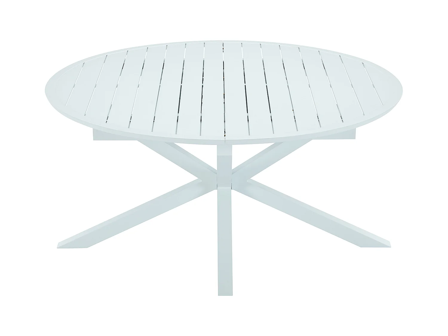 Table de jardin ronde extensible en aluminium  L.150/200 cm - Blanc - YOHA de MYLIA