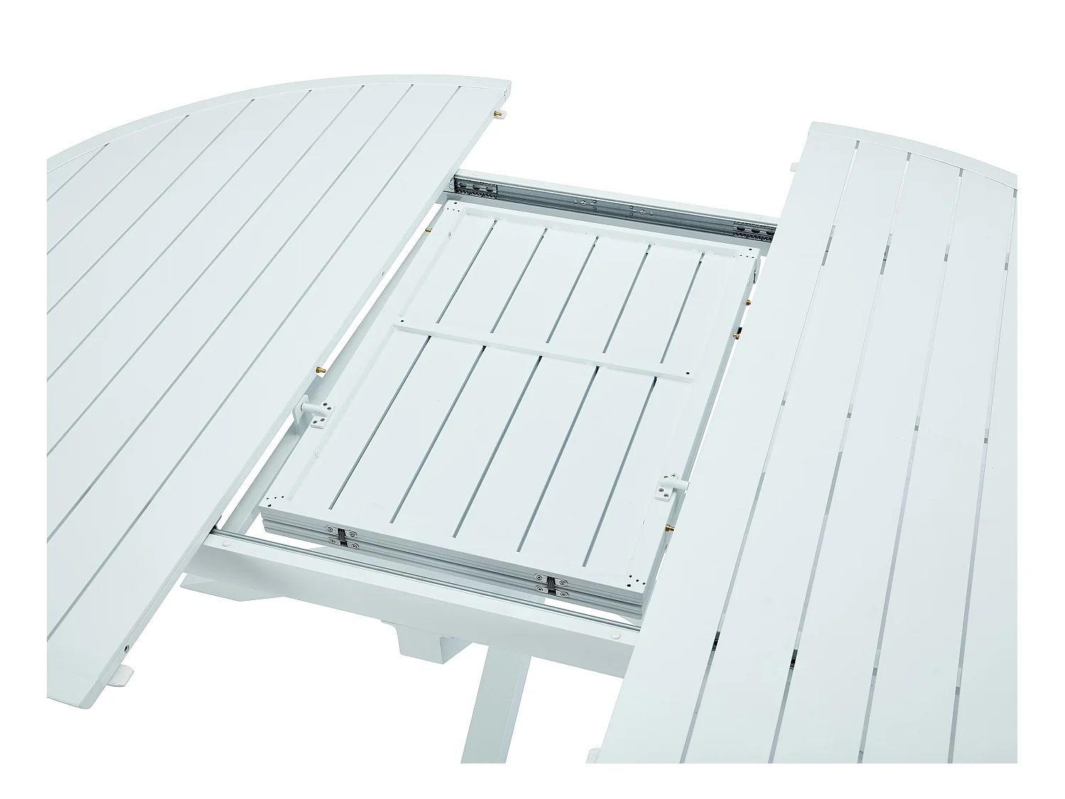 Table de jardin ronde extensible en aluminium  L.150/200 cm - Blanc - YOHA de MYLIA