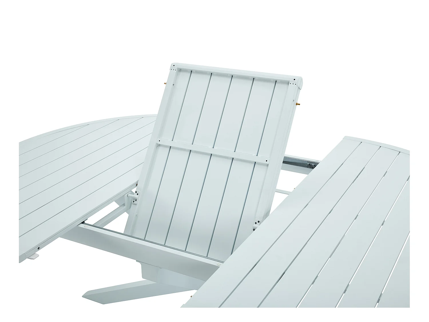 Table de jardin ronde extensible en aluminium  L.150/200 cm - Blanc - YOHA de MYLIA