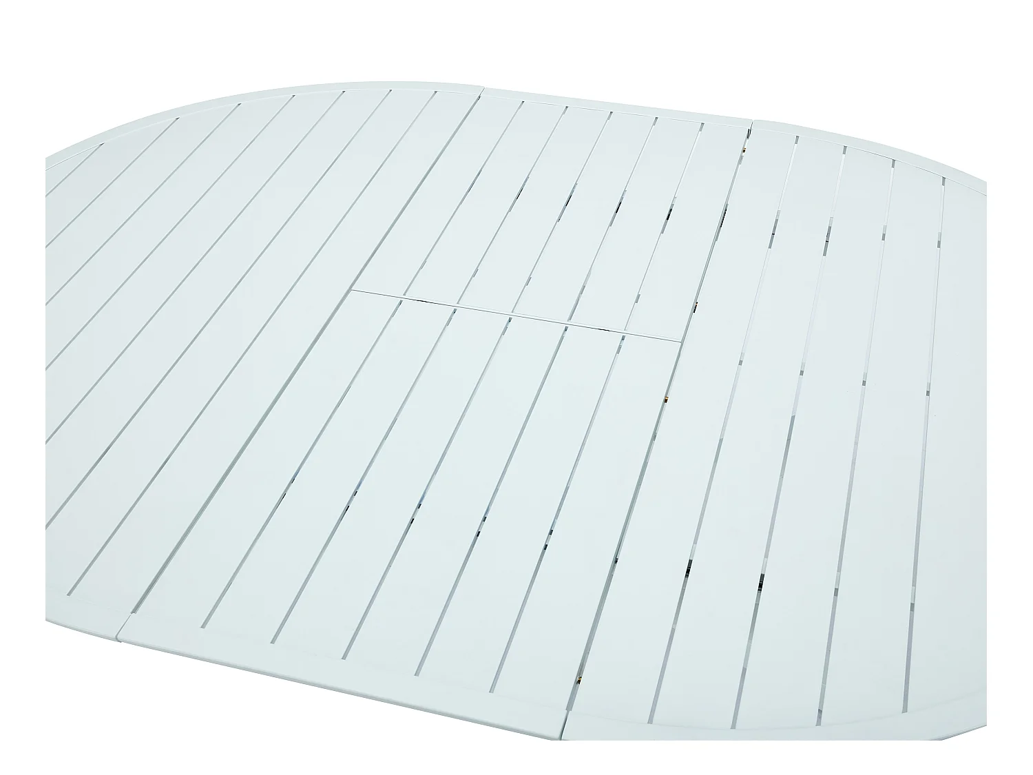 Table de jardin ronde extensible en aluminium  L.150/200 cm - Blanc - YOHA de MYLIA