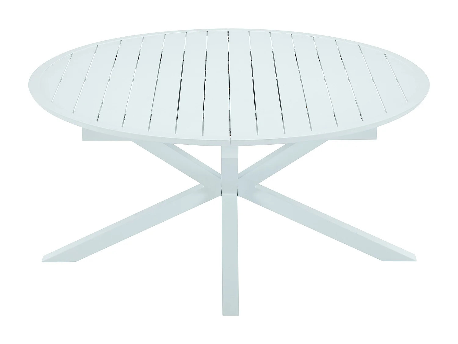 Gartentisch rund ausziehbar - Aluminium - 150/200 cm - Weiß - YOHA von MYLIA