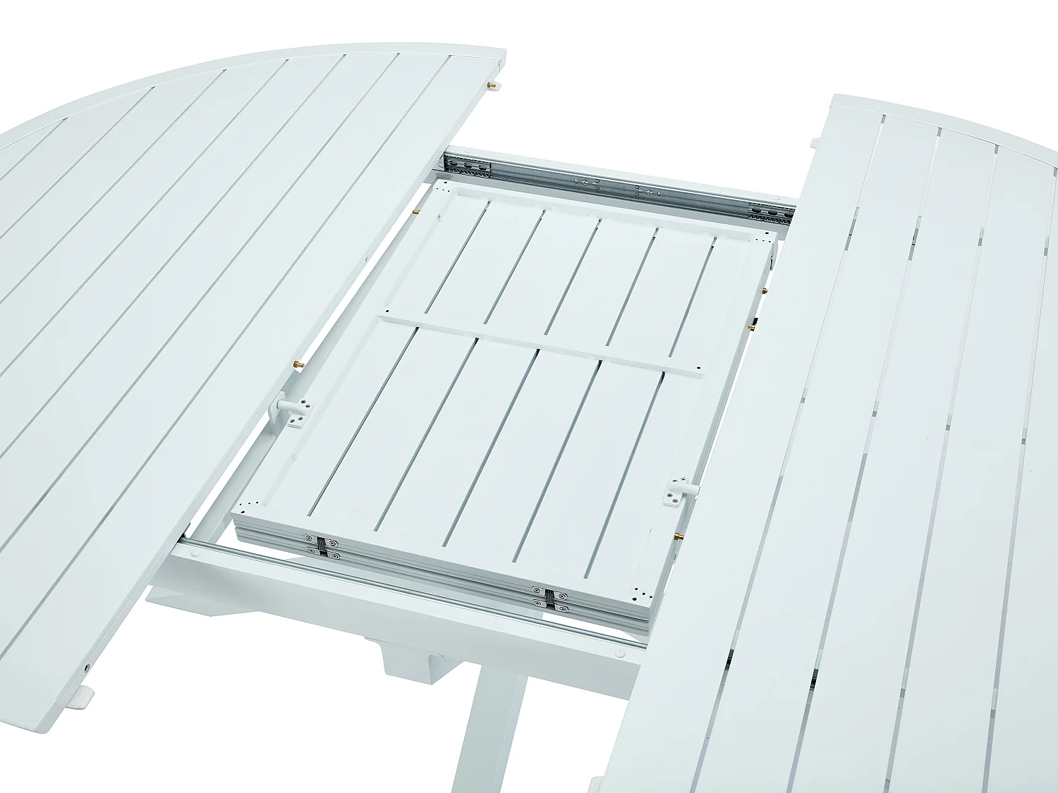 Gartentisch rund ausziehbar - Aluminium - 150/200 cm - Weiß - YOHA von MYLIA