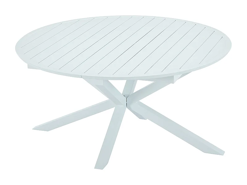 Gartentisch rund ausziehbar - Aluminium - 150/200 cm - Weiß - YOHA von MYLIA