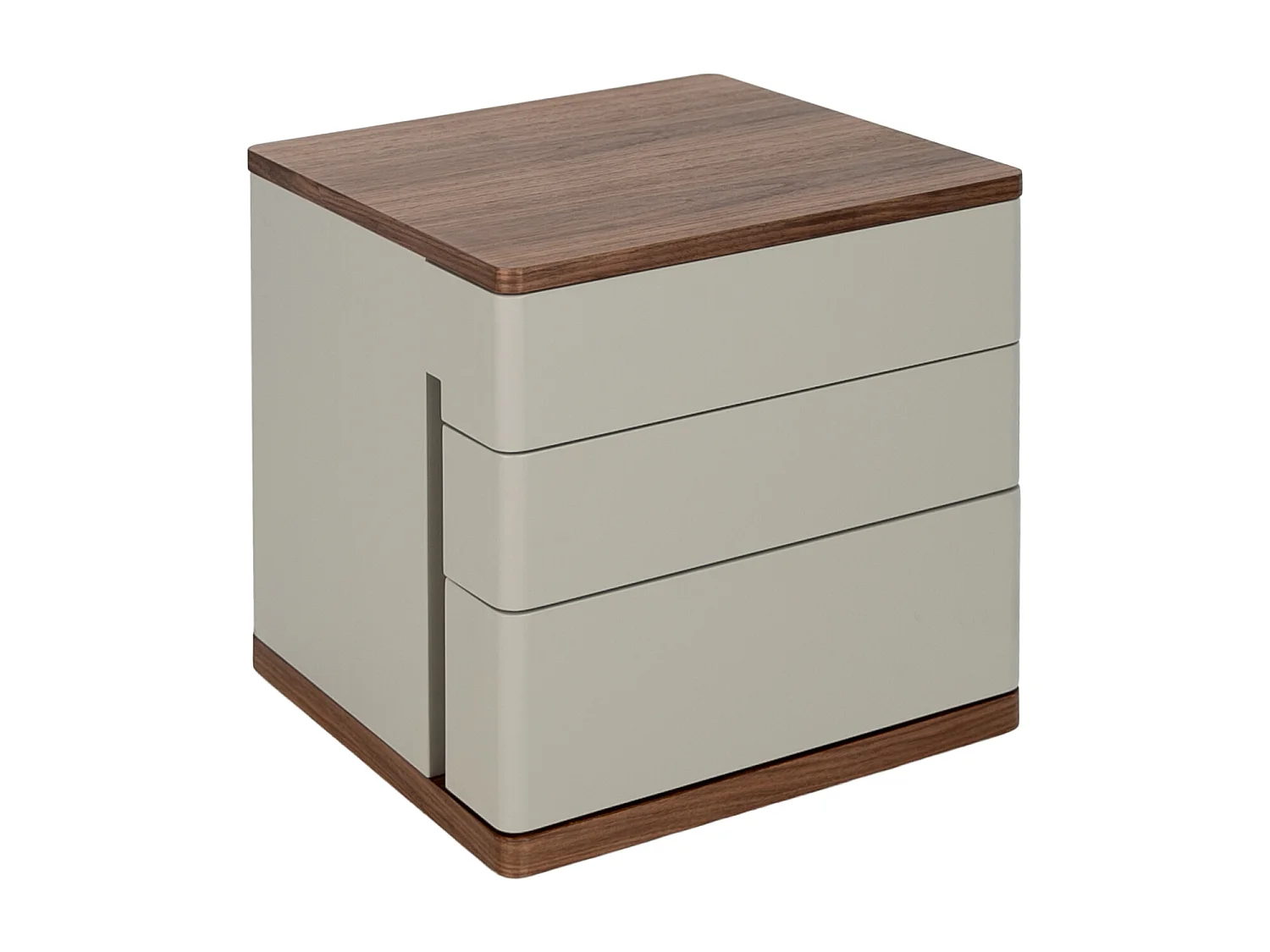 Comodino in legno grigio e noce 7166 ANGEL CERDA