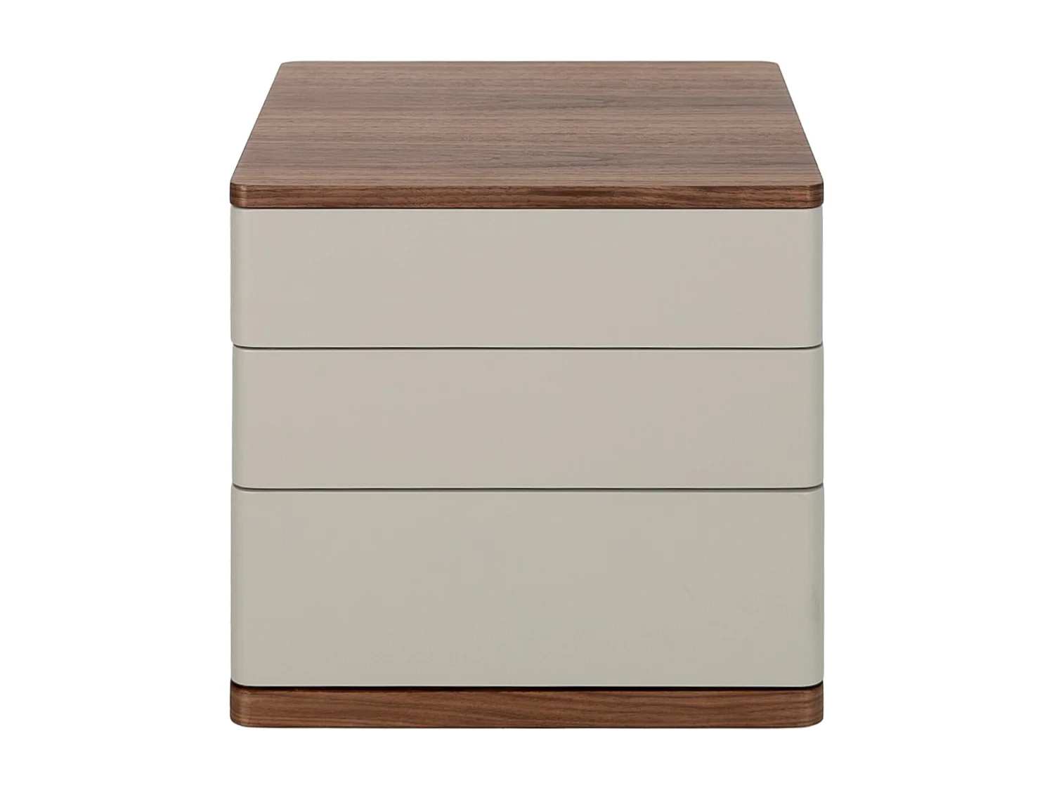 Comodino in legno grigio e noce 7166 ANGEL CERDA