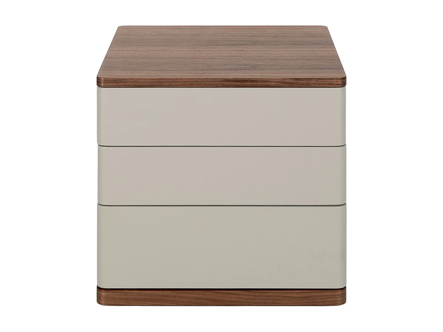 Table de chevet en bois gris et noyer 7166 ANGEL CERDA