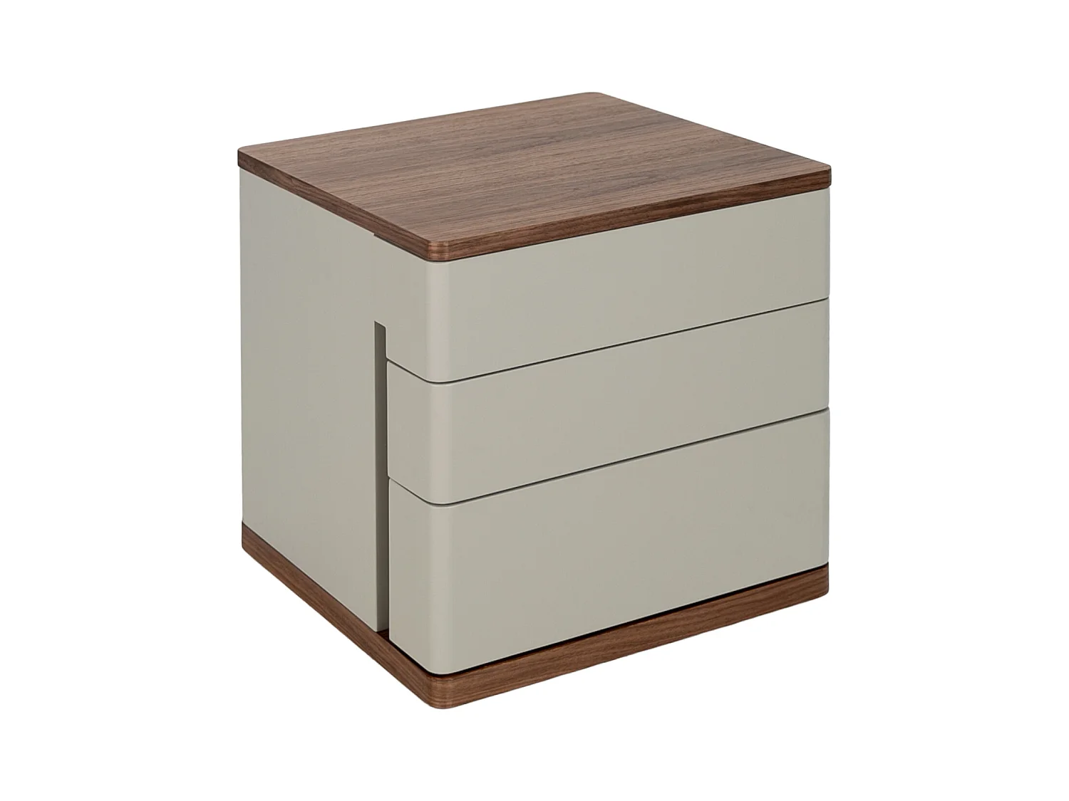Table de chevet en bois gris et noyer 7166 ANGEL CERDA