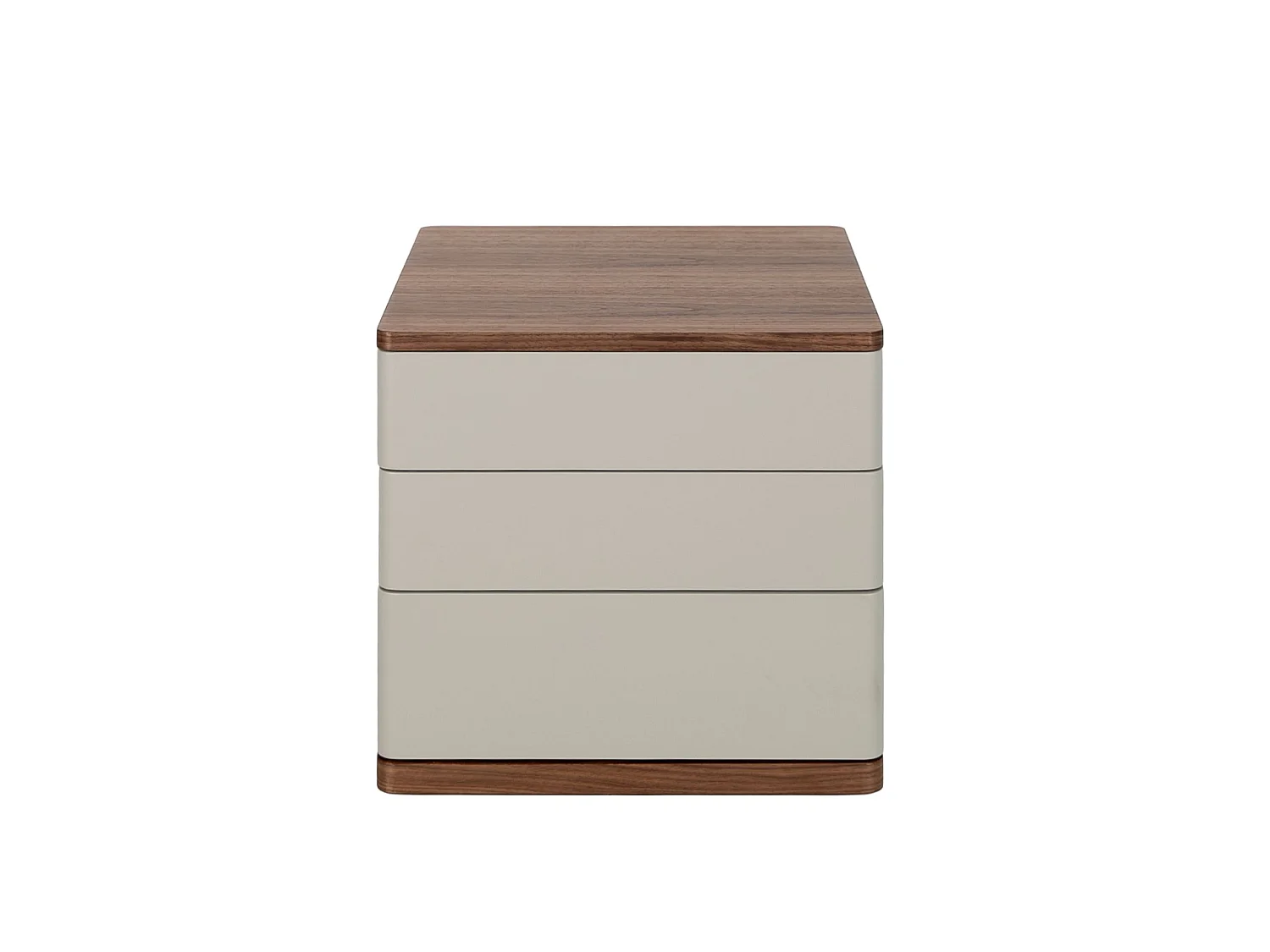 Table de chevet en bois gris et noyer 7166 ANGEL CERDA