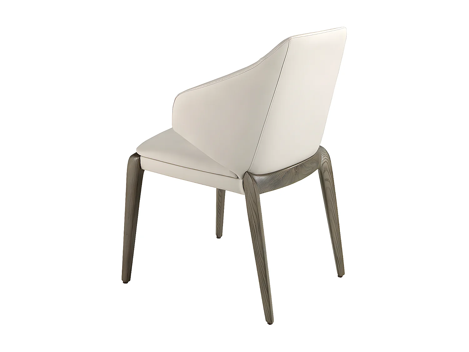 Cremefarbener Kunstlederstuhl 5123 ANGEL CERDA