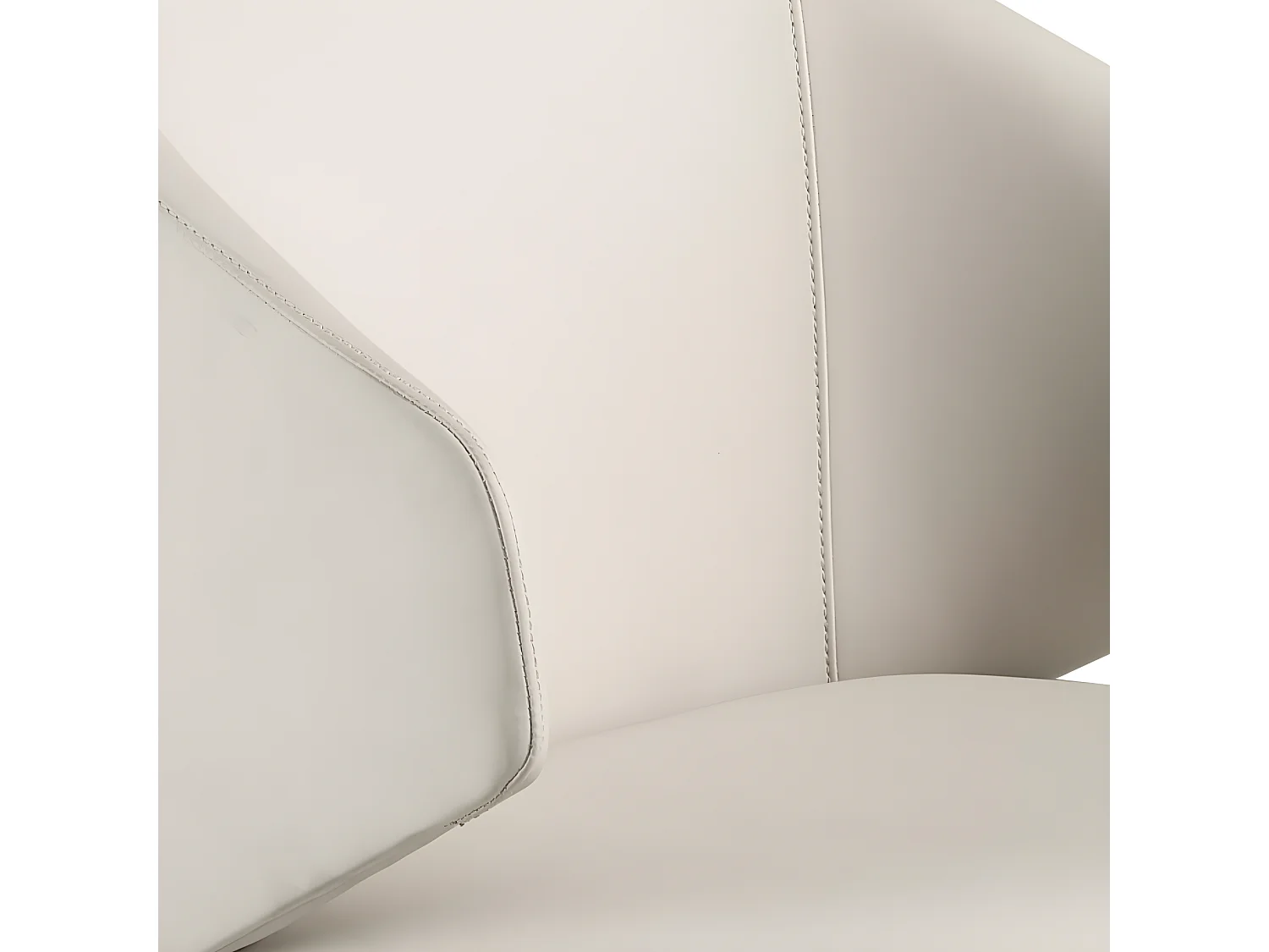 Cremefarbener Kunstlederstuhl 5123 ANGEL CERDA