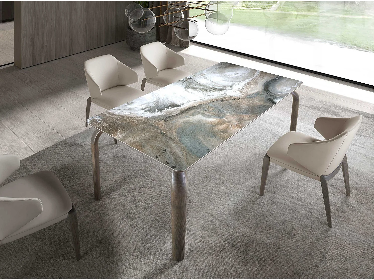 Chaise en similicuir crème 5123 ANGEL CERDA