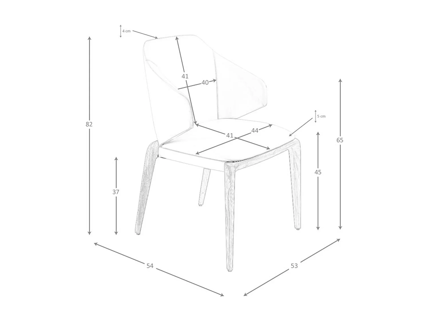 Chaise en similicuir crème 5123 ANGEL CERDA