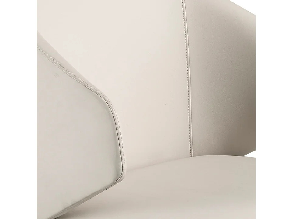 Cremefarbener Kunstlederstuhl 5123 ANGEL CERDA
