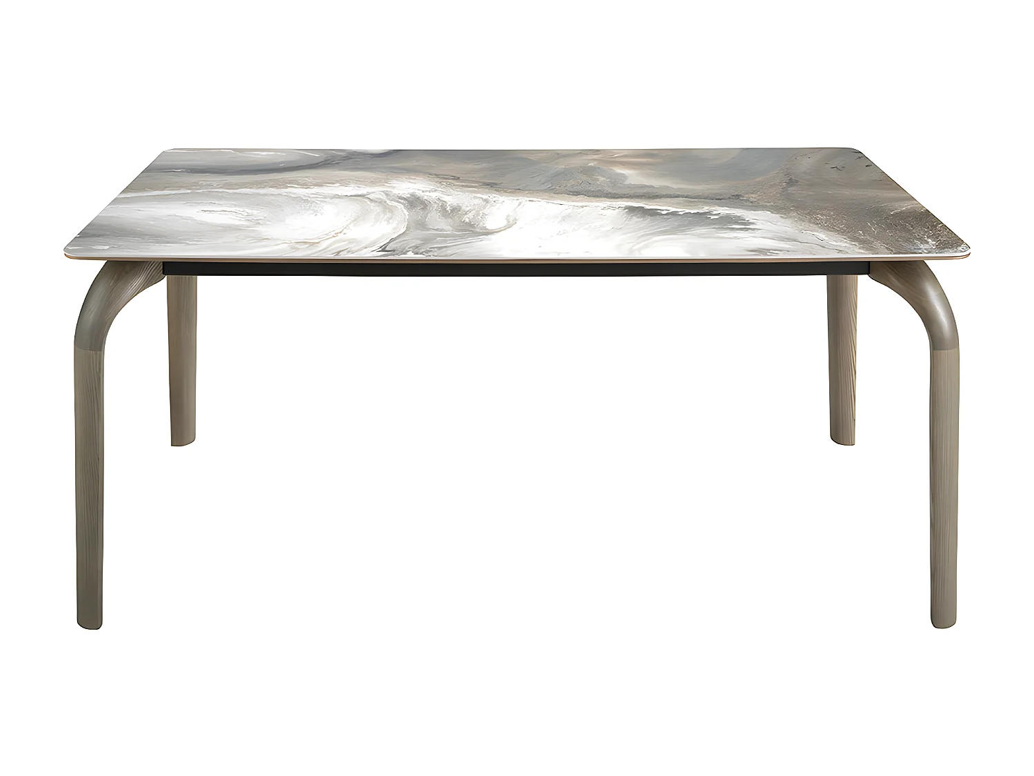 Tavolo da pranzo rettangolare marmo porcellanato e frassino di quercia   1142 ANGEL CERDA