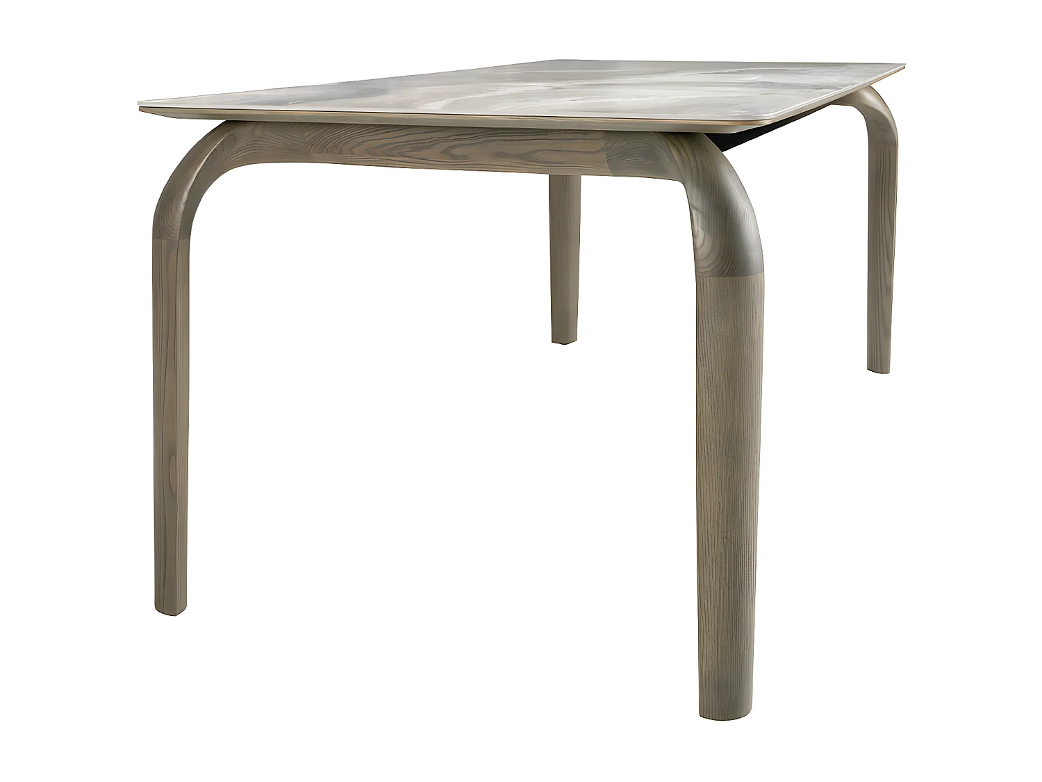 Tavolo da pranzo rettangolare marmo porcellanato e frassino di quercia   1142 ANGEL CERDA