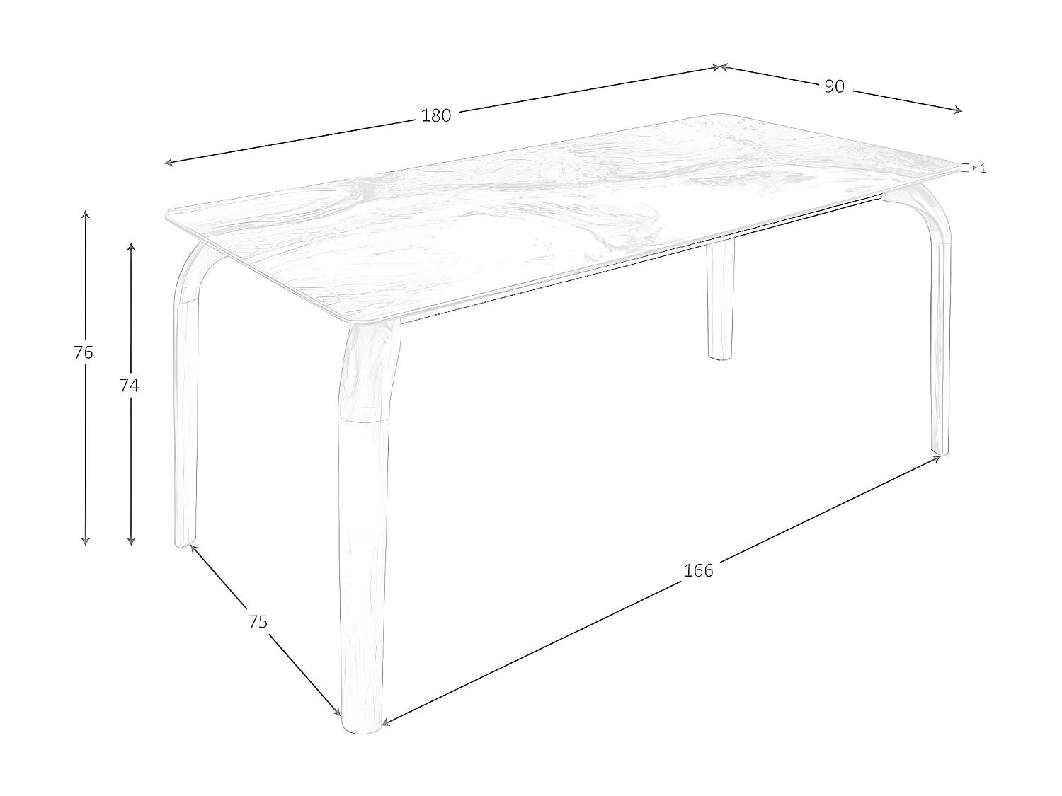 Tavolo da pranzo rettangolare marmo porcellanato e frassino di quercia   1142 ANGEL CERDA